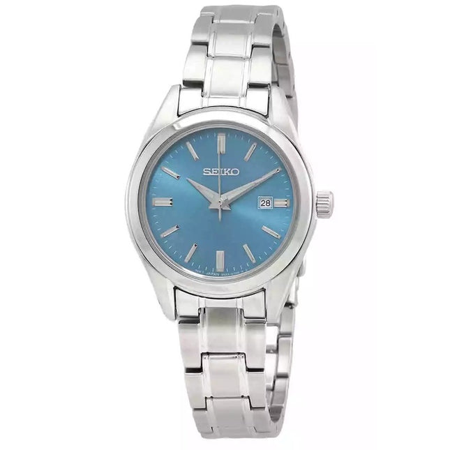 Seiko Classic Stainless Steel Blue Dial Quartz SUR531P1 100M Women's Watch