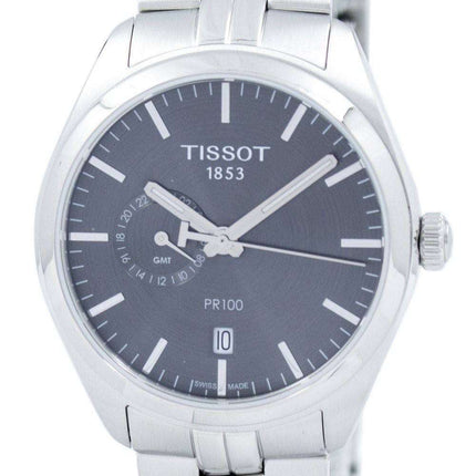 Tissot T-Classic PR 100 Dual Time Quartz T101.452.11.061.00 T1014521106100 Men's Watch
