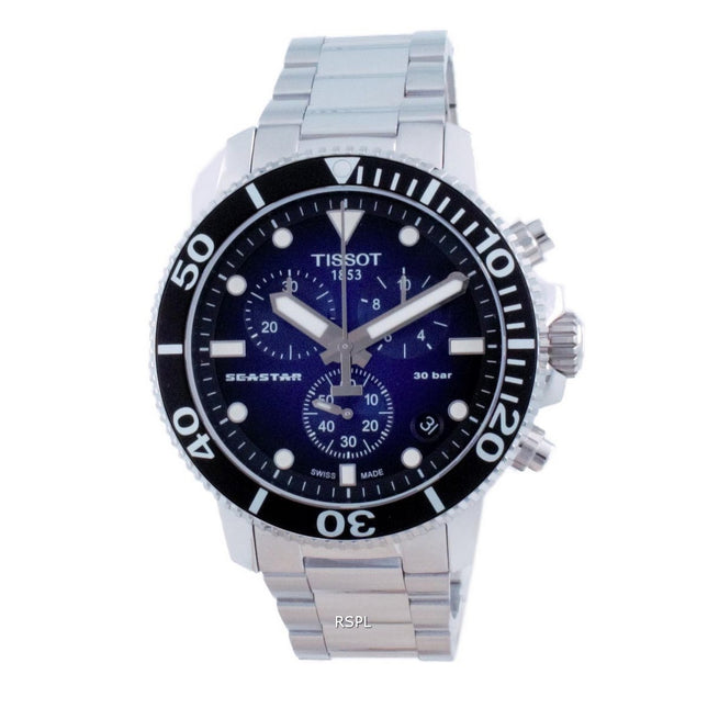 Tissot T-Sport Seastar 1000 Chronograph Quartz Divers T120.417.11.041.01 T1204171104101 300M Mens Watch