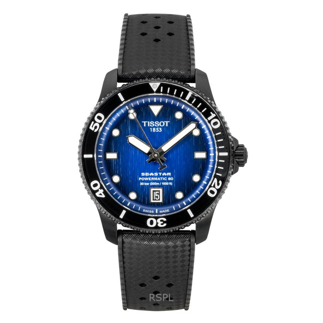 Tissot Seastar 1000 Synthetic Strap Blue Dial Automatic Diver's T120.807.37.041.00 300M Men's Watch