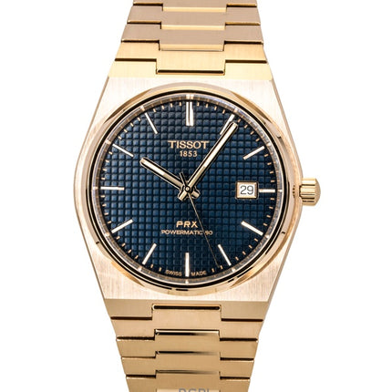 Tissot PRX Rose Gold Stainless Steel Blue Dial Automatic T137.407.33.041.00 100M Men's Watch