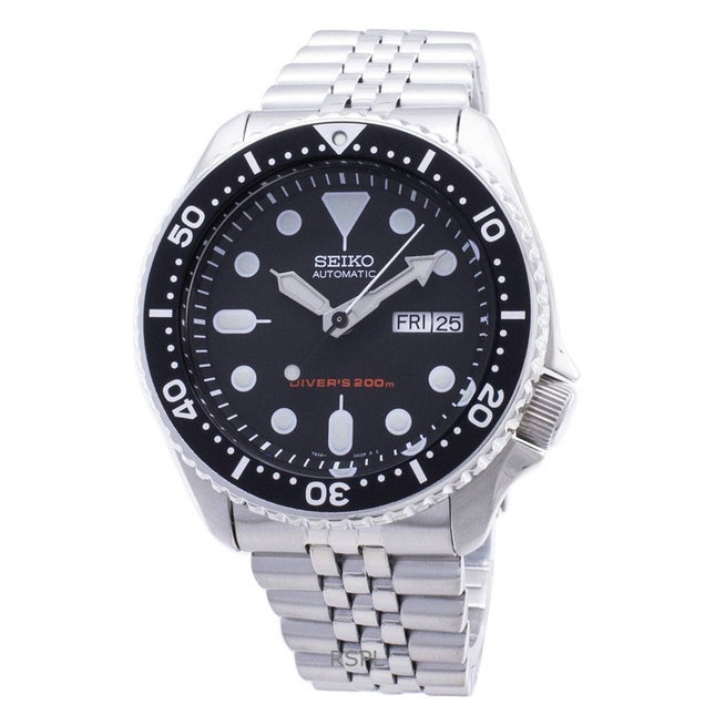 Refurbished Seiko Black Dial Automatic Divers SKX007K2 Men's Watch