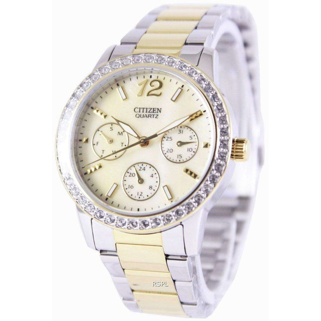 Refurbished Citizen Quartz Swarovski Crystals ED8094-52N Womens Watch