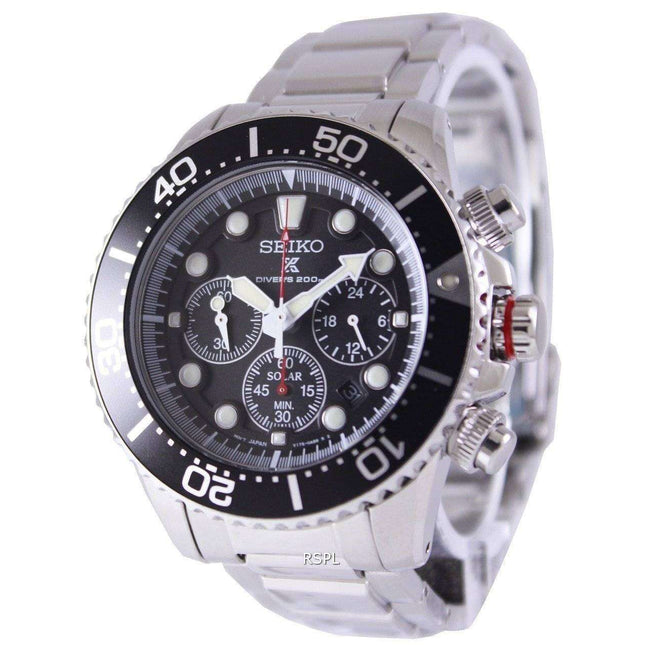 Refurbished Seiko Prospex Diver's Solar Chronograph SSC015 SSC015P1 SSC015P 200M Men's Watch