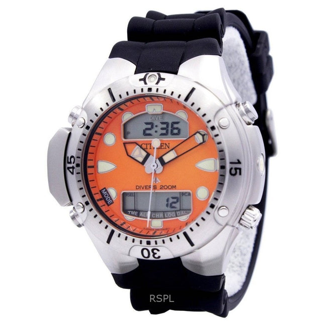 Refurbished Citizen Promaster Aqualand Rubber Strap Orange Dial Diver's 200M JP1060-01Y Men's Watch