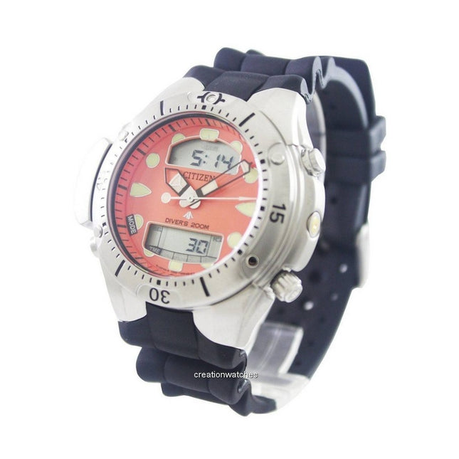 Refurbished Citizen Aqualand Promaster Rubber Strap Orange Dial Quartz Diver's JP1060-01Y 200M Men's Watch