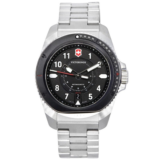 Victorinox Swiss Army Journey 1884 Antimagnetic Black Dial Quartz Divers 242009 200M Mens Watch