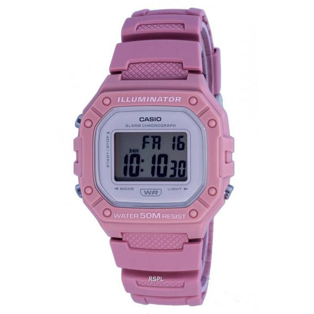Casio Youth Digital Resin Quartz W-218HC-4A W218HC-4 Womens Watch