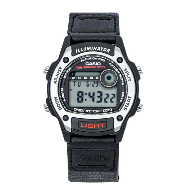Casio Standard Digital Leather And Cloth Strap Quartz W-220HF-8AV Unisex Watch