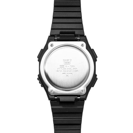 Casio Digital Resin Strap Black Dial Quartz W-738H-1BV 100M Men's Watch