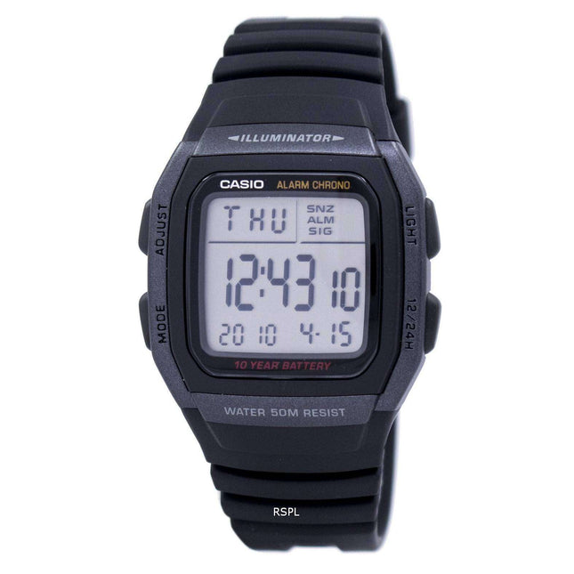 Casio Youth Digital Illuminator W-96H-1BVDF W-96H-1BV Mens Watch