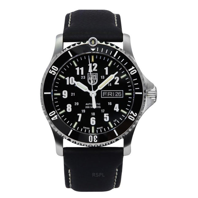 Luminox Sport Timer Leather Strap Blue Dial Automatic Diver's XS.0921 200M Men's Watch