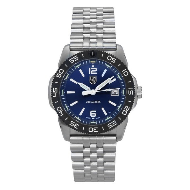 Luminox Pacific Diver Ripple Stainless Steel Blue Dial Quartz XS.3123M.SET.1 200M Men's Watch With Extra Strap