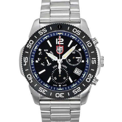 Luminox Pacific Diver Chronograph Stainless Steel Black Dial Quartz XS.3143.M 200M Men's Watch