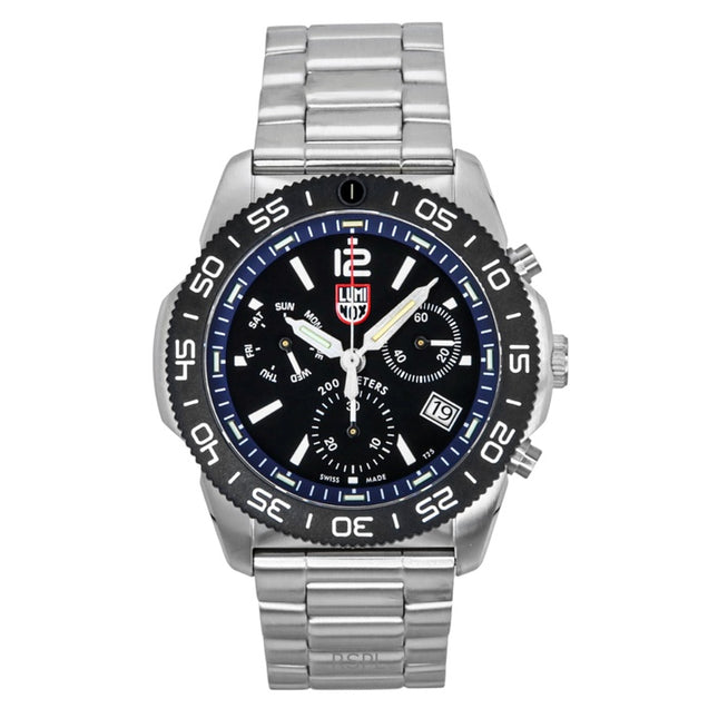 Luminox Pacific Diver Chronograph Stainless Steel Black Dial Quartz XS.3143.M 200M Men's Watch