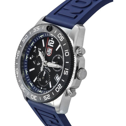 Luminox Pacific Diver Chronograph Navy Rubber Strap Black Dial Swiss Quartz Divers XS.3143 200M Mens Watch