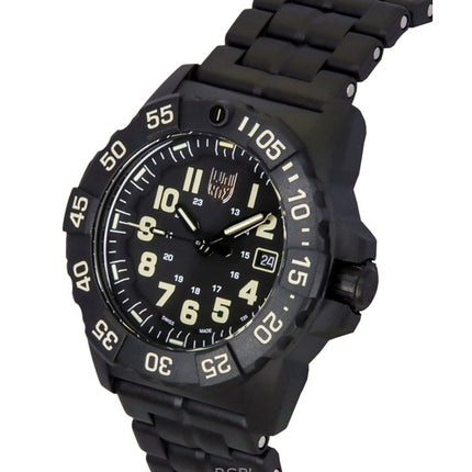 Luminox Navy SEAL 3500 Military Stainless Steel Black Dial Quartz Diver's XS.3510 200M Men's Watch