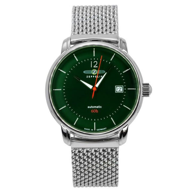 Zeppelin LZ120 Bodensee Stainless Steel Green Dial Automatic 8160M4 Men's Watch