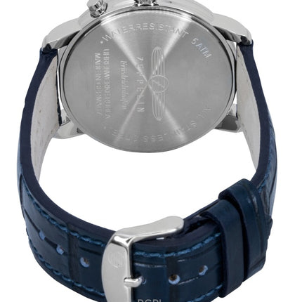 Zeppelin Friedrichshafen Blue Leather Strap Blue Dial Quartz 85363 Men's Watch