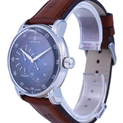 Refurbished Zeppelin New Captain's Line Blue Dial Leather Strap Automatic 8662-3 86623 Men's Watch