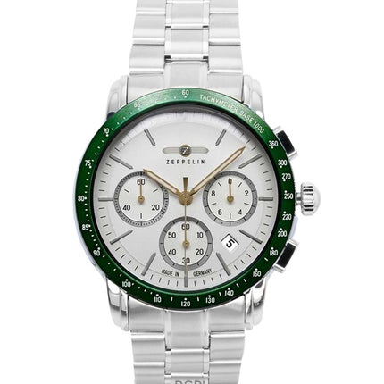 Zeppelin New York Chronograph Stainless Steel White Dial Quartz 8878MB4 Men's Watch