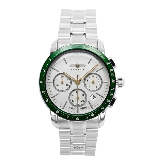 Zeppelin New York Chronograph Stainless Steel White Dial Quartz 8878MB4 Men's Watch