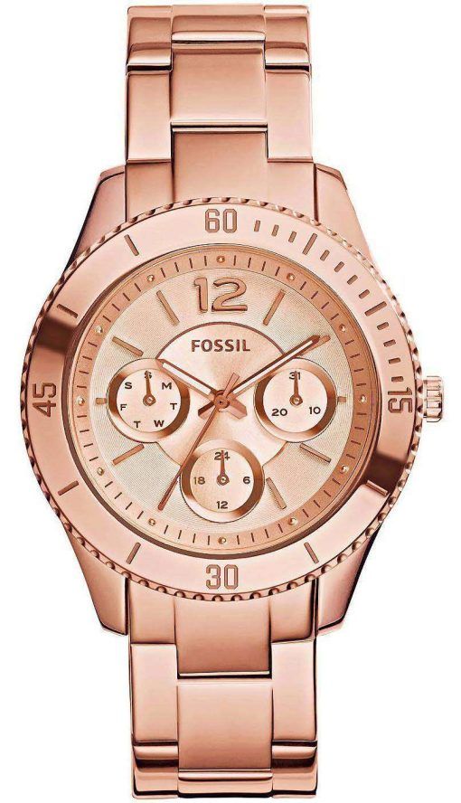 Fossil Stella Multifunction Rose Gold Stainless-Steel ES3815 Womens Watch