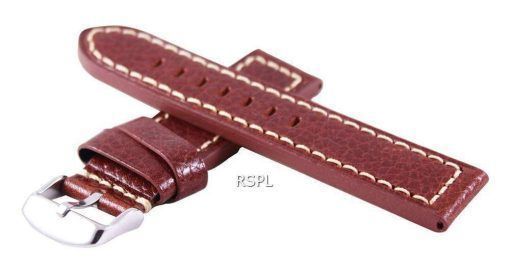 Brown Ratio Brand Leather Strap 22mm For SKX007, SKX009, SKX011, SRP497, SRP641