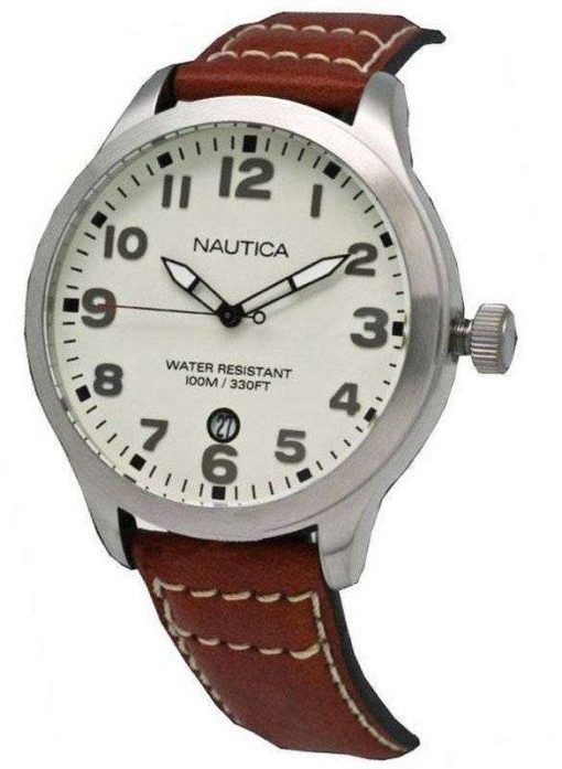Nautica BFD 101 Date Cream Dial N09560G Mens Watch