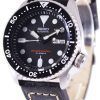 Seiko Automatic Diver's Black Leather SKX007J1-var-LS2 200M Mens Watch
