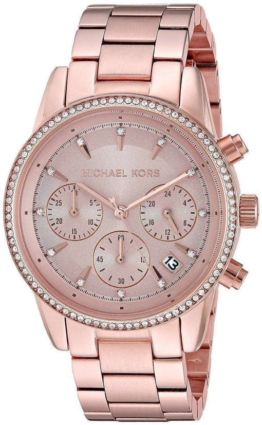Michael Kors Ritz Chronograph Quartz Diamond Accent MK6357 Women's Watch