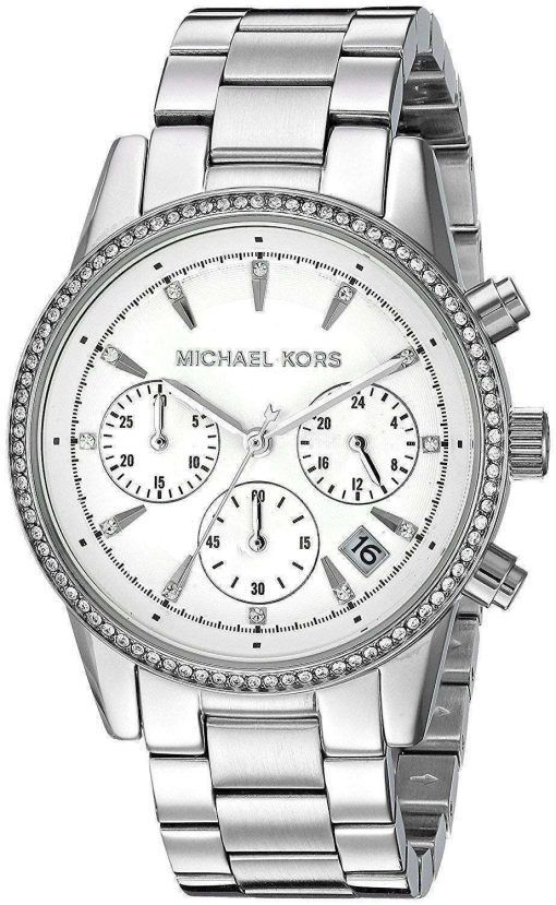 Michael Kors Ritz Chronograph Quartz Diamond Accent MK6428 Women's Watch