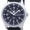 Seiko 5 Sports Automatic Japan Made Ratio Black Leather SNZG15J1-LS6 Men's Watch