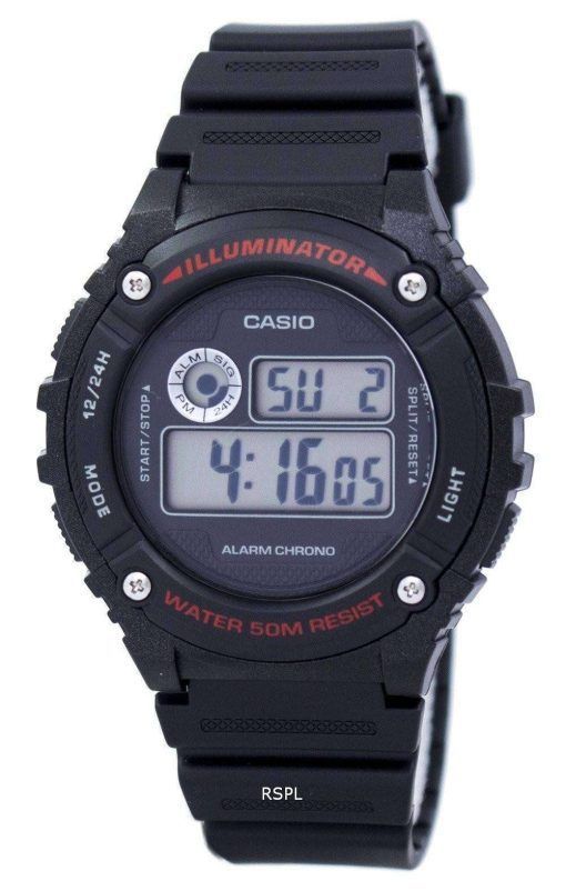 Casio Sports Illuminator Alarm Chrono Digital W-216H-1AV Men's Watch