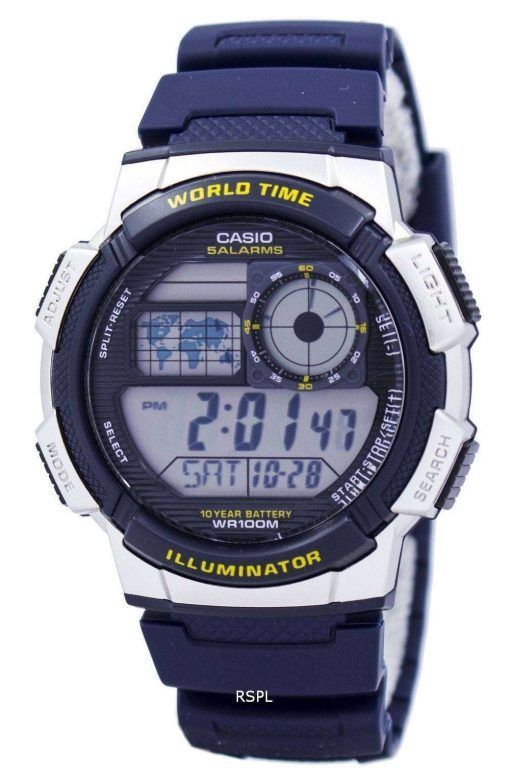Casio Illuminator World Time Alarm AE-1000W-2AV AE1000W-2AV Men's Watch