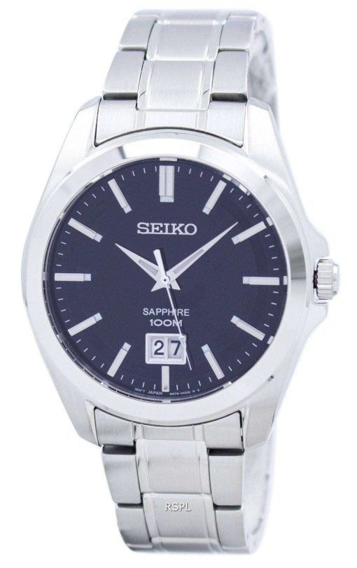 Seiko Quartz Sapphire Stainless Steel SUR009P1 SUR009P SUR009 Mens Watch