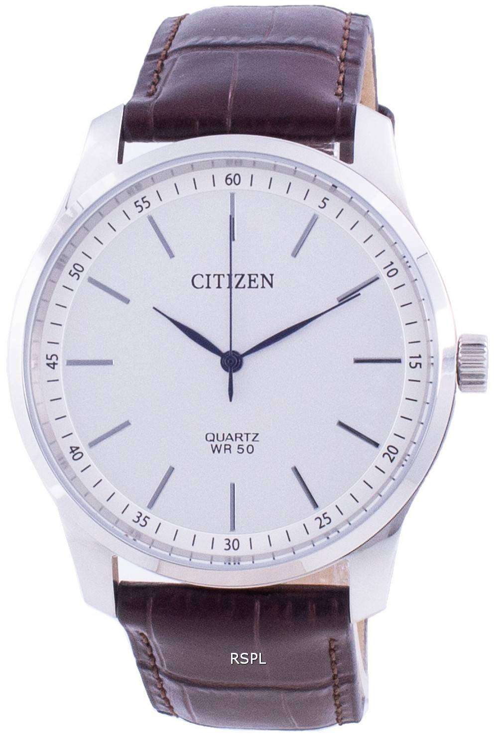 Citizen BH5000-59A Mens Quartz Watch Steel White Dial 官製 