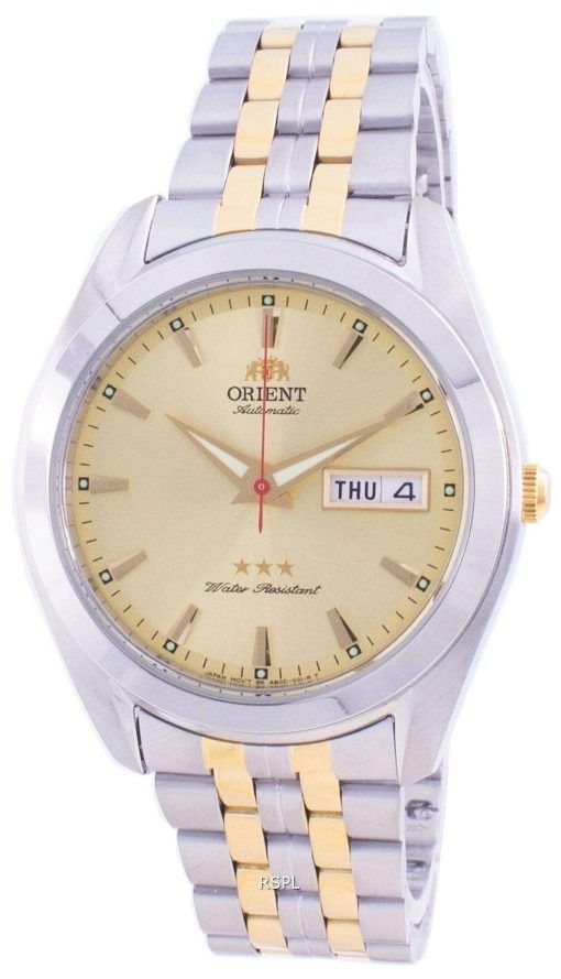 Orient Tri Star Dual Tone Gold Dial Automatic RA-AB0030G19B Men's Watch