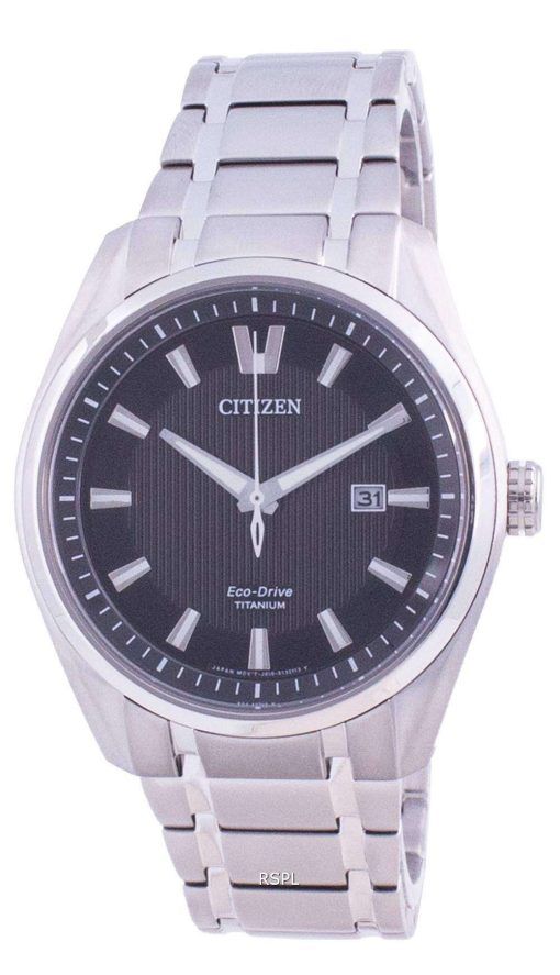 Citizen Super Titanium Black Dial Eco Drive AW1240-57E 100M Men's Watch