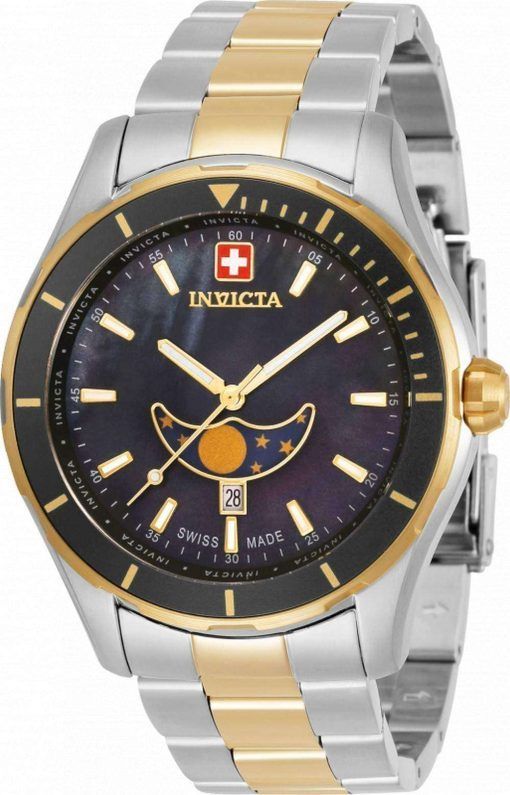 Invicta Pro Diver Moon Phase Black Dial Quartz 33466 100M Men's Watch
