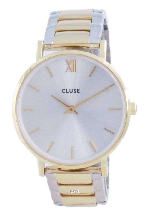 Cluse Minuit 3-Link Silver Dial Two Tone Stainless Steel Quartz CW0101203028  Womens Watch