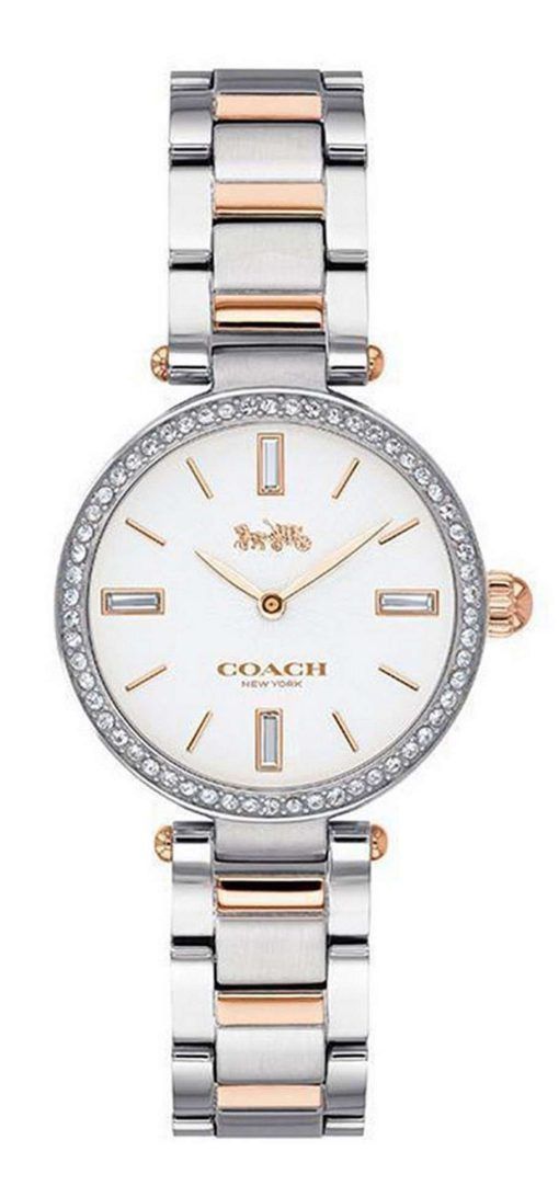 Coach Park Crystal Accents Two Tone Stainless Steel Quartz 14503101 Womens Watch