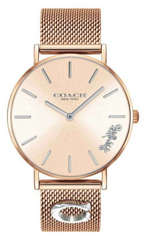 Coach Perry Rose Gold Tone Stainless Steel Quartz 14503338 Womens Watch
