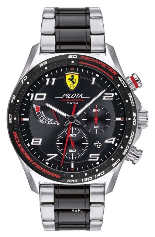 Ferrari Scuderia Pilota Evo Chronograph Black Dial Quartz 0830768 Mens Watch