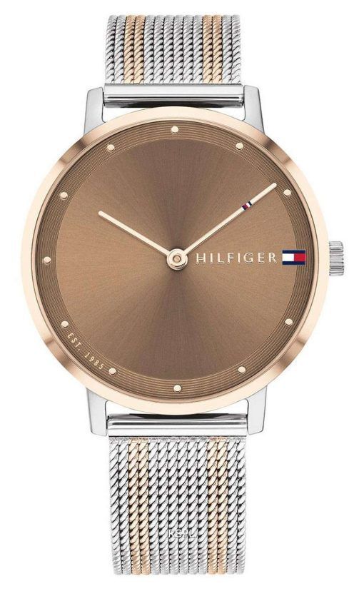 Tommy Hilfiger Pippa Brown Dial Two Tone Stainless Steel Quartz 1782152 Womens Watch