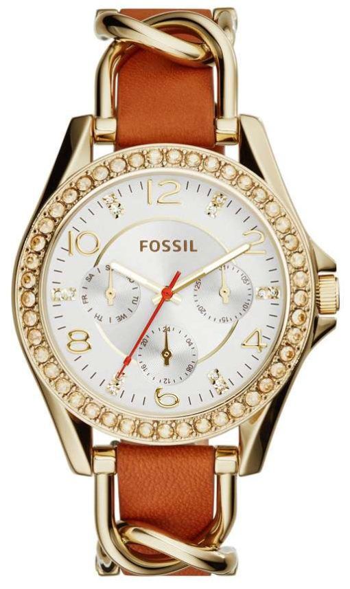 Fossil Riley Multifunction Quartz Crystals Accents ES3723 Womens Watch