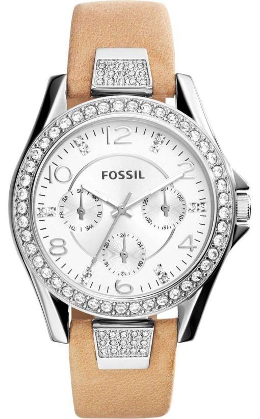 Fossil Riley Multifunction Quartz Crystals Accents ES3889 Womens Watch