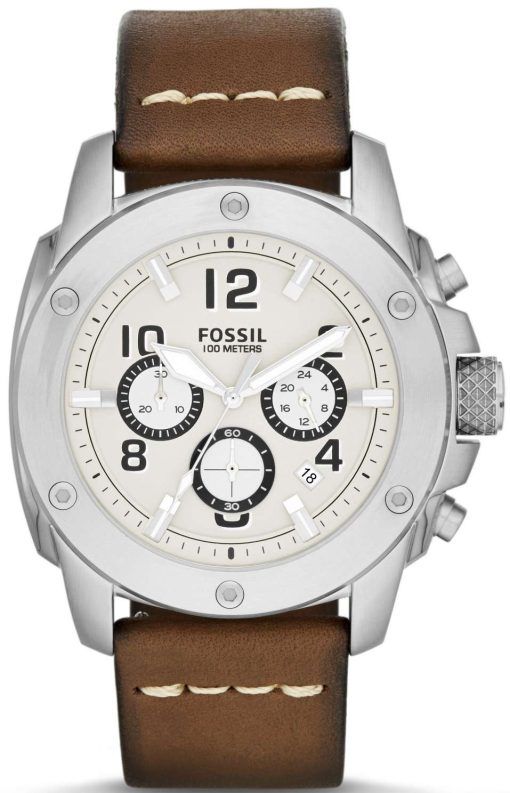 Fossil Modern Machine Chronograph Brown Leather FS4929 Mens Watch
