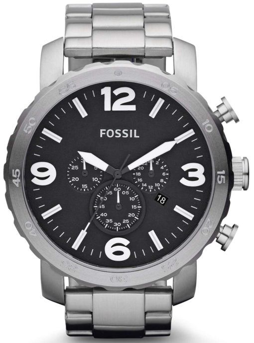 Fossil Nate Chronograph Black Dial JR1353 Mens Watch