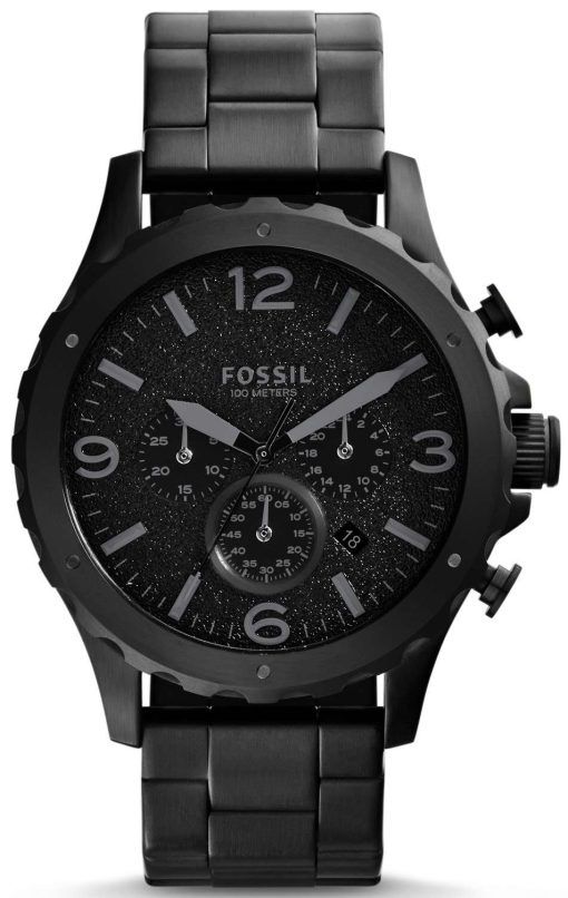 Fossil Nate Chronograph Black Dial JR1470 Mens Watch